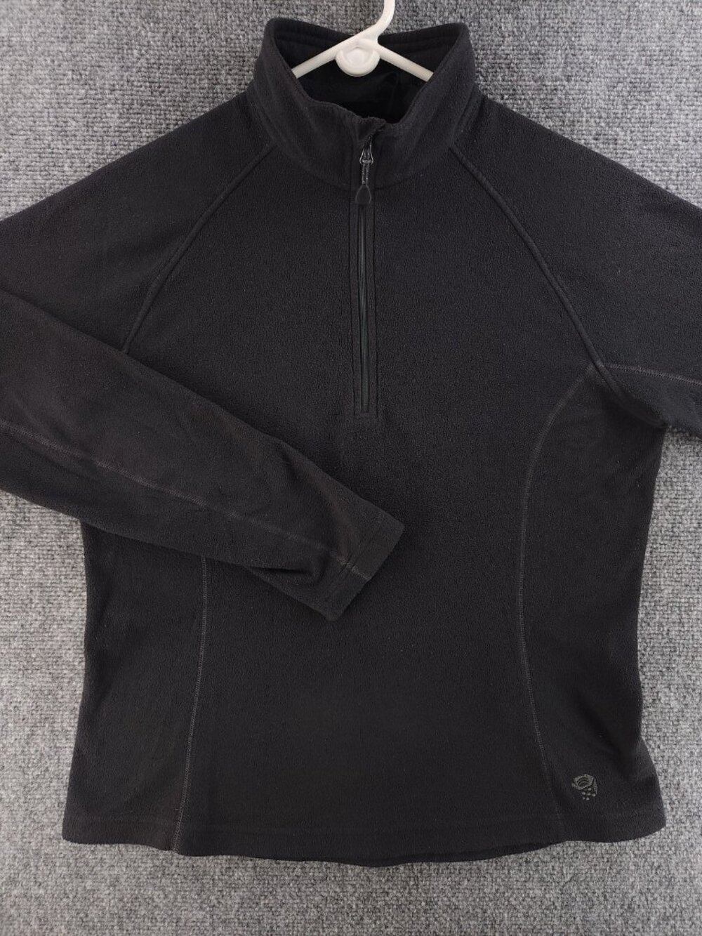 Mountain Hardwear Long Sleeve Women Medium Polyester Logo 1/2 Zip Black Jacket